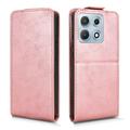 Motorola Edge 70 Max Vertical Flip Case with Stand - Rose Gold