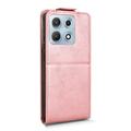 Motorola Edge 70 Max Vertical Flip Case with Stand - Rose Gold