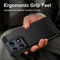 Motorola Edge 70 Pro Brushed TPU Case - Carbon Fiber - Black