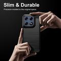 Motorola Edge 70 Pro Brushed TPU Case - Carbon Fiber - Black