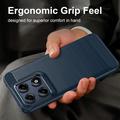 Motorola Edge 70 Pro Brushed TPU Case - Carbon Fiber - Blue