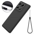 Motorola Edge 70 Pro Liquid Silicone Case with Hand Strap - Black