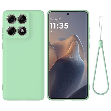 Motorola Edge 70 Pro Liquid Silicone Case with Hand Strap - Green