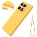 Motorola Edge 70 Pro Liquid Silicone Case with Hand Strap - Yellow