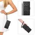 Motorola Edge 70 Pro Luxury Quilted Wallet Case - Black