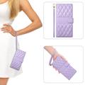 Motorola Edge 70 Pro Luxury Quilted Wallet Case - Purple