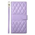 Motorola Edge 70 Pro Luxury Quilted Wallet Case - Purple