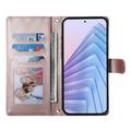 Motorola Edge 70 Pro Luxury Quilted Wallet Case - Rose Gold