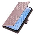 Motorola Edge 70 Pro Luxury Quilted Wallet Case - Rose Gold