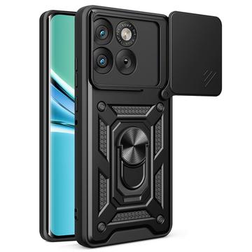 Motorola Edge 70 Rotary Ring Hybrid Case with Camera Shield - Black