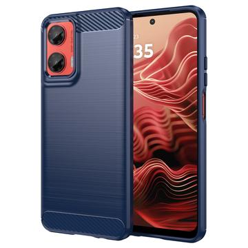 Motorola Moto G35 Brushed TPU Case - Carbon Fiber
