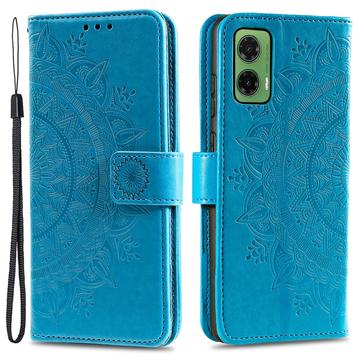 Motorola Moto G35 Mandala Series Wallet Case - Blue