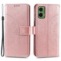 Motorola Moto G35 Mandala Series Wallet Case - Rose Gold