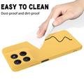 Motorola Moto G37/G37 Power/G47 Liquid Silicone Case with Hand Strap - Yellow