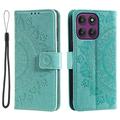 Motorola Moto G37/G47 Mandala Wallet Case with Wrist Strap