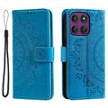 Motorola Moto G37 Power Mandala Wallet Case with Wrist Strap