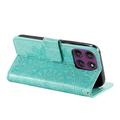 Motorola Moto G37 Power Mandala Wallet Case with Wrist Strap - Mint Green