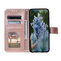 Motorola Moto G37 Power Mandala Wallet Case with Wrist Strap - Pink