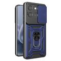 Motorola Moto G77/G67 Rotary Ring Hybrid Case with Camera Shield