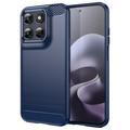 Motorola Moto G77/G67 Brushed TPU Case - Carbon Fiber