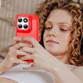 Motorola Moto G77/G67 Brushed TPU Case - Carbon Fiber - Red