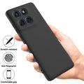 Motorola Moto G77 Power Liquid Silicone Case with Hand Strap - Black