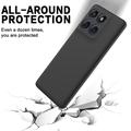 Motorola Moto G77 Power Liquid Silicone Case with Hand Strap - Black
