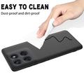 Motorola Moto G77 Power Liquid Silicone Case with Hand Strap - Black