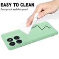 Motorola Moto G77 Power Liquid Silicone Case with Hand Strap - Green