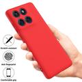 Motorola Moto G77 Power Liquid Silicone Case with Hand Strap - Red
