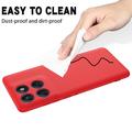 Motorola Moto G77 Power Liquid Silicone Case with Hand Strap - Red
