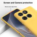 Motorola Moto G77 Power Liquid Silicone Case with Hand Strap - Yellow