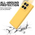 Motorola Moto G77 Power Liquid Silicone Case with Hand Strap - Yellow