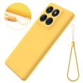 Motorola Moto G77 Power Liquid Silicone Case with Hand Strap - Yellow