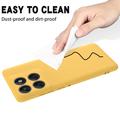 Motorola Moto G77 Power Liquid Silicone Case with Hand Strap - Yellow