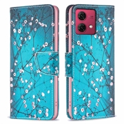 Motorola Moto G84 Wonder Series Wallet Case - White Flowers