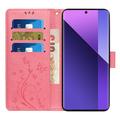 Motorola Moto G86 Butterfly Series Wallet Case - Pink