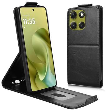 Motorola Moto G86 Power Vertical Flip Case with Stand - Black