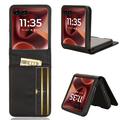 Motorola Razr 60 Ultra FlexCard Carbon Fiber Style Case with Card Slots - Black