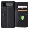 Multi-Card Slot Google Pixel 6 Wallet Case - Black