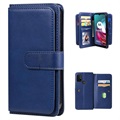 Multi-Card Slot Motorola Moto G10/Moto G30 Wallet Case - Blue