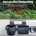 Multifunction Car Window Organizer with Cup Holder - Black