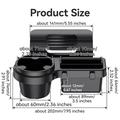 Multifunction Car Window Organizer with Cup Holder - Black