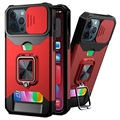 Multifunctional 4-in-1 iPhone 13 Pro Max Hybrid Case - Red