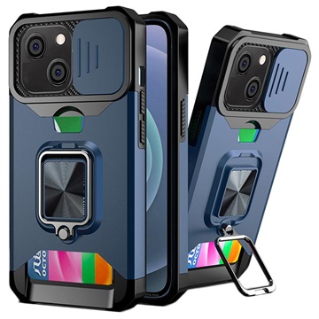Multifunctional 4-in-1 iPhone 13 Hybrid Case - Navy Blue