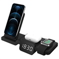 Multifunctional Wireless Charging Station with Clock C100 - Black