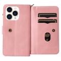 Multipurpose Series iPhone 14 Pro Wallet Case - Pink