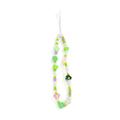 Mushroom Pearl Beaded Phone Strap / Wrist Lanyard - 20cm - Green