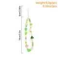 Mushroom Pearl Beaded Phone Strap / Wrist Lanyard - 20cm - Green
