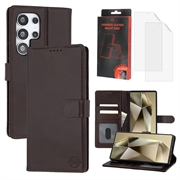 Samsung Galaxy S24 Ultra MyTPhone CardMate Leather Wallet Case - Dark Brown